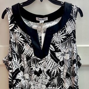 Tommy Bahama Black and White dress with Tropical Print dress. New with tags!
